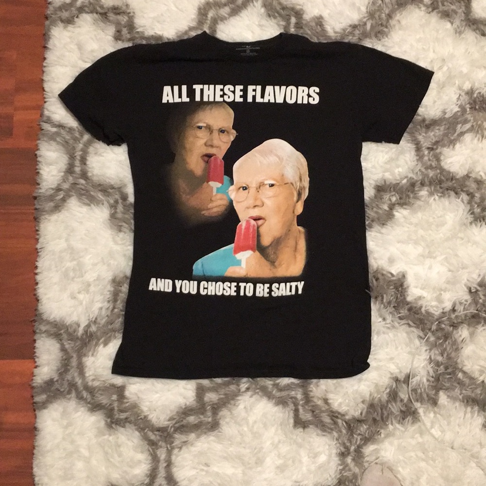 Black t-shirt with funny meme